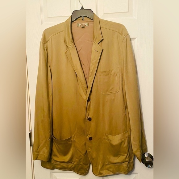 Tommy Bahama Other - Tommy Bahama 100% Silk Tan Khaki Brown Jacket Size XL